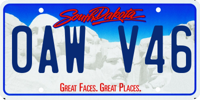 SD license plate 0AWV46