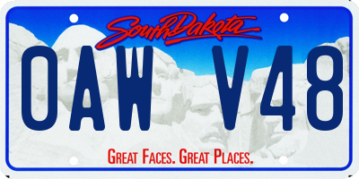 SD license plate 0AWV48