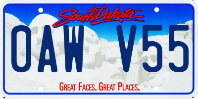 SD license plate 0AWV55