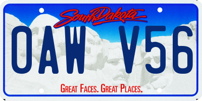 SD license plate 0AWV56