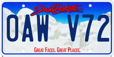 SD license plate 0AWV72