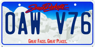 SD license plate 0AWV76