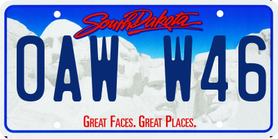 SD license plate 0AWW46