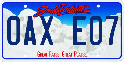 SD license plate 0AXE07