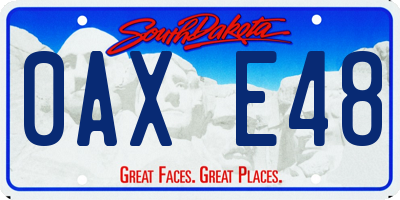 SD license plate 0AXE48