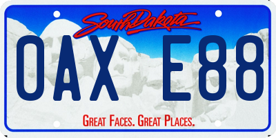 SD license plate 0AXE88