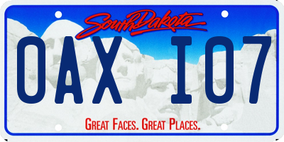 SD license plate 0AXI07