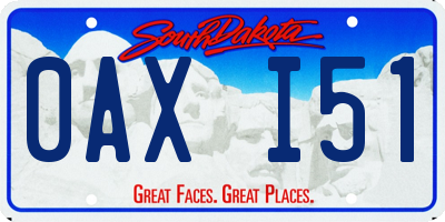 SD license plate 0AXI51