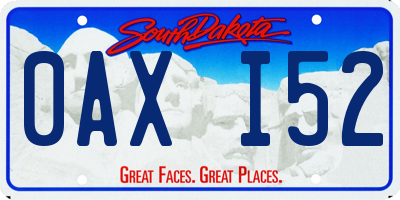 SD license plate 0AXI52