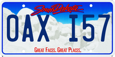 SD license plate 0AXI57