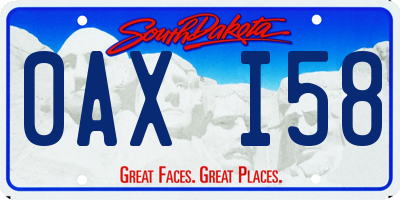 SD license plate 0AXI58