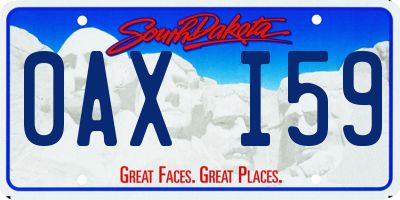 SD license plate 0AXI59