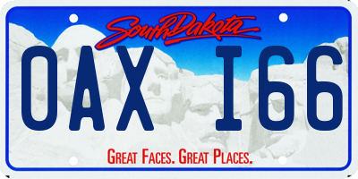 SD license plate 0AXI66