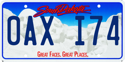 SD license plate 0AXI74
