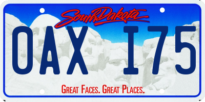 SD license plate 0AXI75