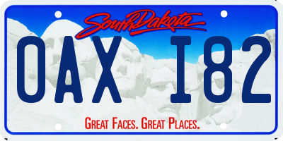 SD license plate 0AXI82