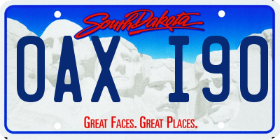 SD license plate 0AXI90