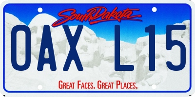 SD license plate 0AXL15
