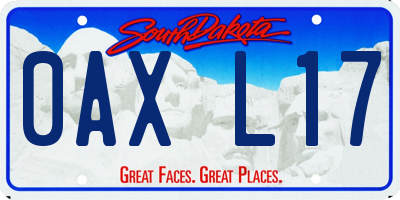SD license plate 0AXL17