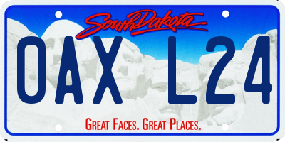 SD license plate 0AXL24