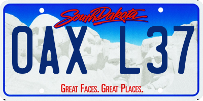 SD license plate 0AXL37