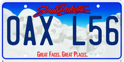 SD license plate 0AXL56