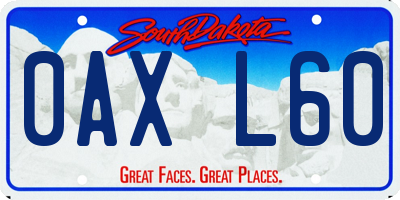 SD license plate 0AXL60