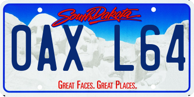 SD license plate 0AXL64