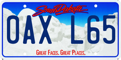 SD license plate 0AXL65