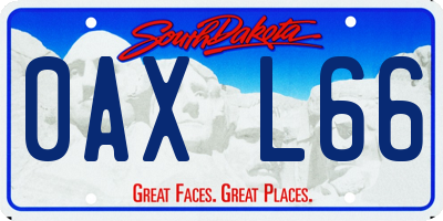 SD license plate 0AXL66