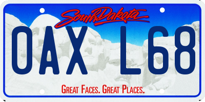 SD license plate 0AXL68