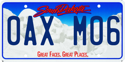 SD license plate 0AXM06