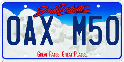 SD license plate 0AXM50
