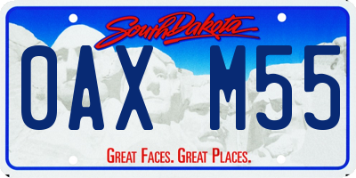 SD license plate 0AXM55