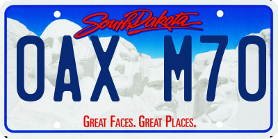 SD license plate 0AXM70