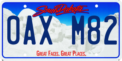 SD license plate 0AXM82