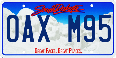 SD license plate 0AXM95