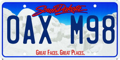 SD license plate 0AXM98