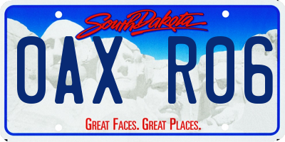 SD license plate 0AXR06