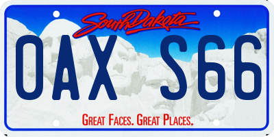 SD license plate 0AXS66