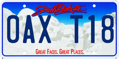 SD license plate 0AXT18