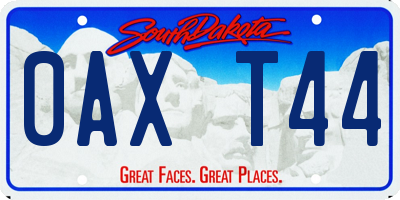 SD license plate 0AXT44