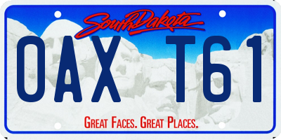 SD license plate 0AXT61