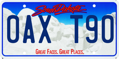 SD license plate 0AXT90