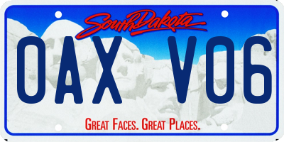 SD license plate 0AXV06