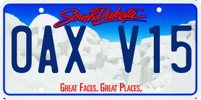 SD license plate 0AXV15