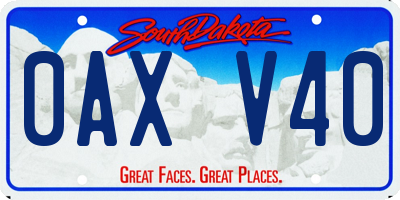 SD license plate 0AXV40