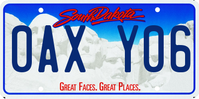 SD license plate 0AXY06