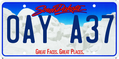 SD license plate 0AYA37