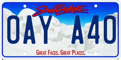 SD license plate 0AYA40